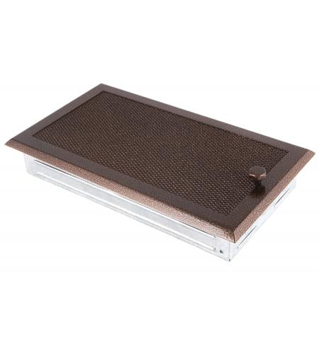 Krbová mřížka 16x32cm s žaluzií stará měď