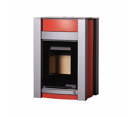 Krbová kamna HS Flamingo AQUAFLAM VARIO KALMAR 11/5kW červená