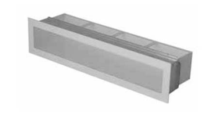 Ventilační otvory s montážním rámem – rovné 900 x 100 mm bílá
