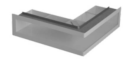Ventilační otvory s montážním rámem – rohové 500 x 700 x 100 mm bílá