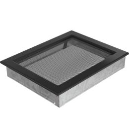 KRATKI Krbová mřížka bez žaluzie 22 x 30 cm - černá