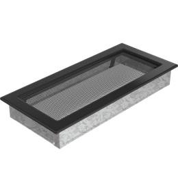 KRATKI Krbová mřížka bez žaluzie 17 x 37 cm - černá