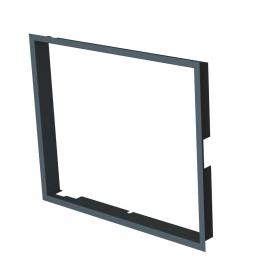 ZAZDÍVACÍ RÁMEČEK 1X90° HLOUBKA 80MM, ČERNÝ, BEF THERM (V) 6