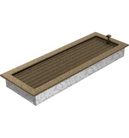 KRATKI mřížka 17x49 cm černo-zlatá se žaluzií