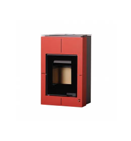 Krbová kamna HS Flamingo AQUAFLAM VARIO  SAPORO 11/5kW červená