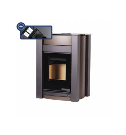 Krbová kamna HS Flamingo AQUAFLAM VARIO  KALMAR 11/7kW hnědá - sametová, elektronická regulace