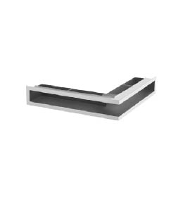 Ventilační otvory s montážním rámem – rohové 700 x 500 x 70 mm nerez
