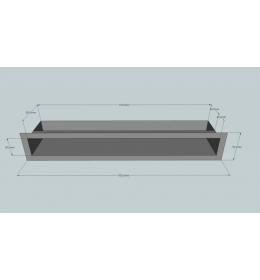 Krbová mřížka otevřená 50x9 černá HLOUBKA 10 CM