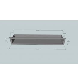 Krbová mřížka otevřená 50x9 černá HLOUBKA 8 CM