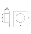 Mřížka design pro přívod externího vzduchu – na fasádu bílá průměr 125 mm