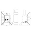 Krbová kamna HS Flamingo DELUXE  KAMPA levá, hnědá - sametová