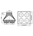 Skříňka rozvodu vzduchu 125/4 x 100 mm