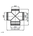X-kus redukční průměr 150/3 x 125 mm