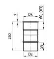 Trubka nerez 1mm, 25cm 150mm