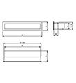 Ventilační otvory s montážním rámem – rovné 900 x 100 mm bílá