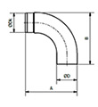 Koleno 90° tažené průměr 130 mm