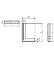 Ventilační otvory s montážním rámem – rohové 500 x 700 x 100 mm bílá