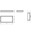 STYLE zápustný rámeček 220 x 90 mm černý