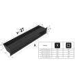 Krbová mřížka LUFT 9x80 cm černá