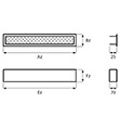 Ventilační mřížka Maxi nerez 800 x 100 mm